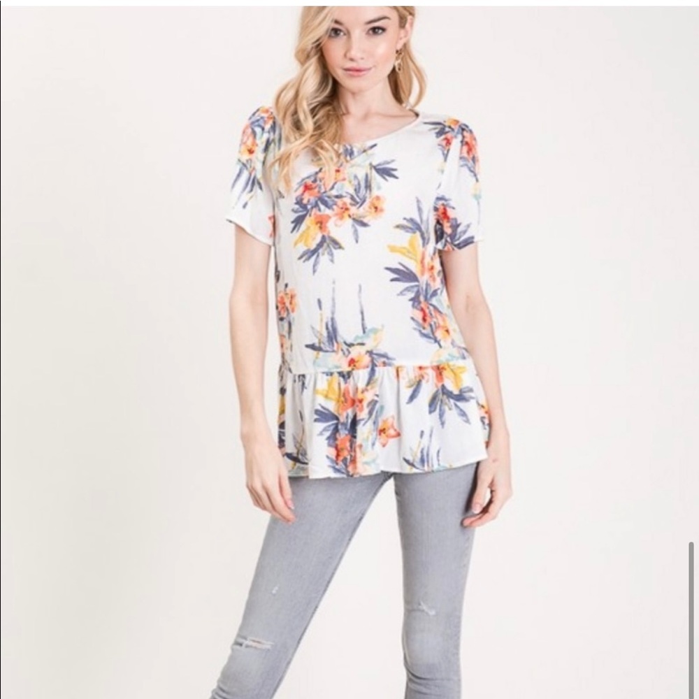 Floral Peplum Top